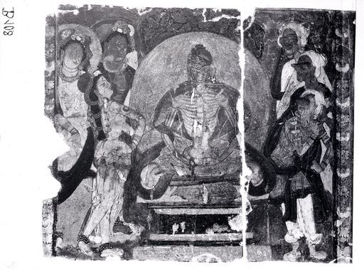 B 108: Versuchung des abgemagerten Buddha durch die Māra-Töchter