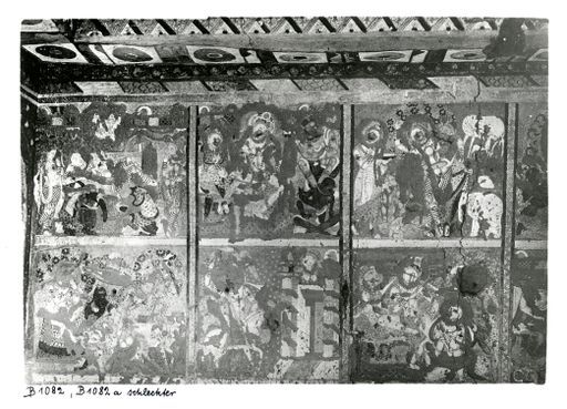 B 1082: Felder mit Szenen aus dem Leben des Buddha (1-3, 20-22)