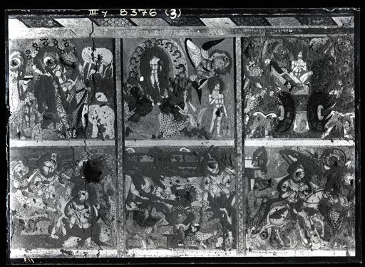 B1087: Felder mit Szenen aus dem Leben des Buddha (3-5, 22-24) (B_1087_III_83763.jpg)