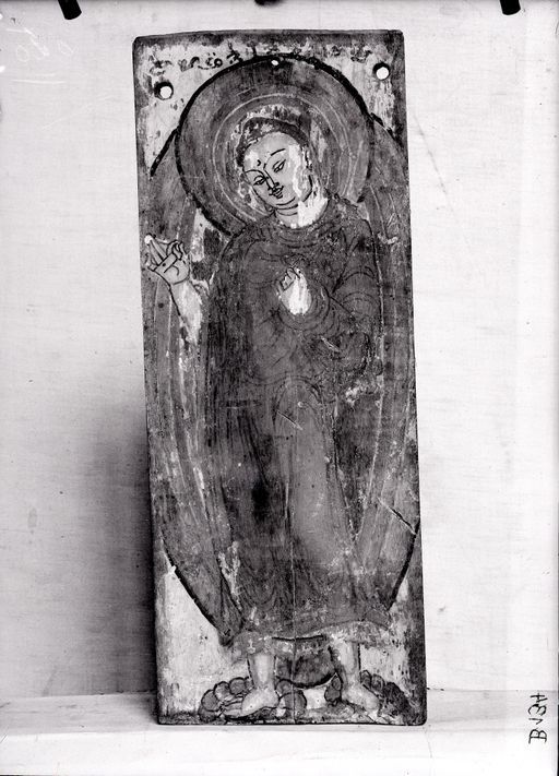 B134: Votivtafel mit Buddha und tocharischer Inschrift (B_134_III_7390.jpg)