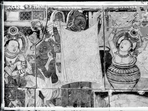 B 138: Die Verkündung von Gautamas Tod an Ajātaśatru (Detail)