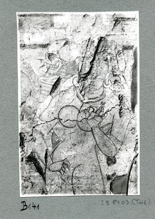 B 141: Detail einer Darstellung von Verehrerinnen in einer Predigtszene (B 141a)