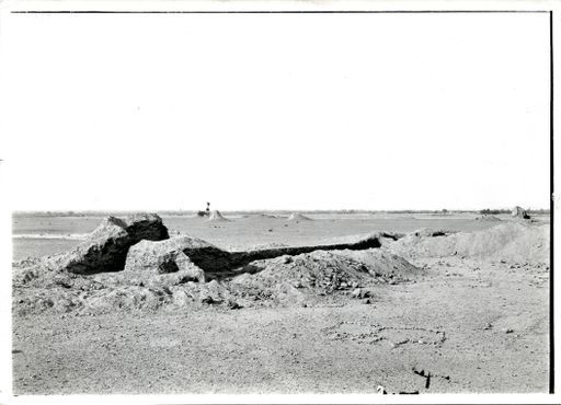 B 1422: Wüstenlandschaft mit Stūpa-Bauten, südöstlich des großen Stūpa