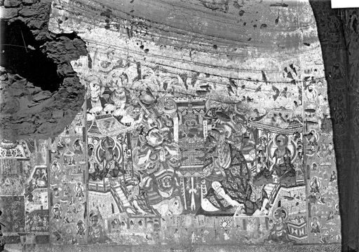 B1512: Ein alter Mönchs ihockt n Verehrung vor Buddha, Höllendarstellungen (B_1512_III_8452_Bez_18.jpg)