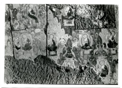 B1640: Predigt und Legendenszenen in Berglandschaft, Einritzungen zur Abnahme (B_1640_pos.jpg)