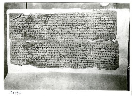 B1734: Mehrblättrige Brāhmī-Handschrift (Nidānasaṃyukta) (B_1734_pos.jpg)