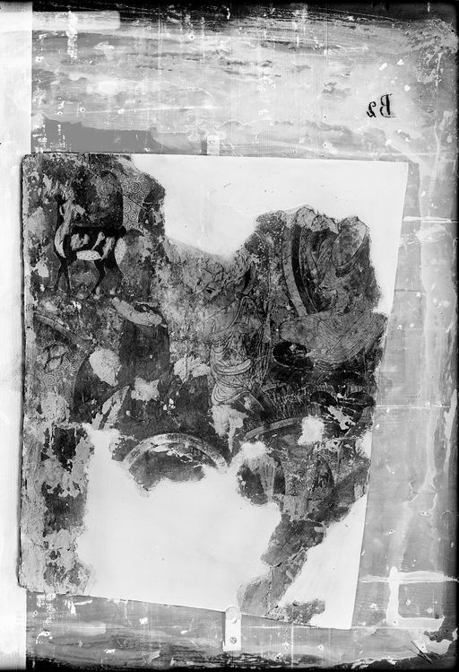 B 2: Buddhas in Madorla mit Gabenbringern in Berglandschaft