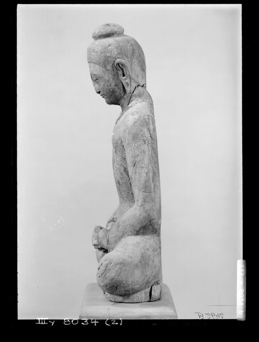 B 2642: Statuette eines meditierenden Buddha in Seitenansicht