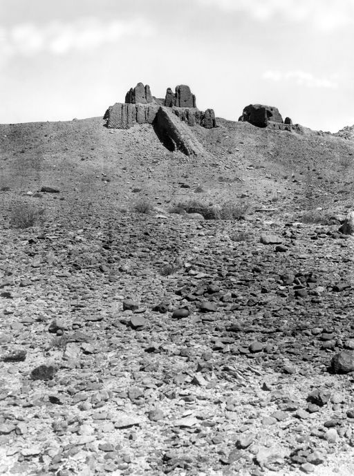 B984: Blick von Süden auf die Reste eines Stufentempels mit Zugangsrampe (B_984_Aratam_det.jpg)