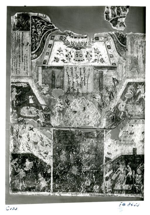 C103: Höllenszenen und die uigurische Anrufung des westlichen Paradieses des Amitabha zu Füßen eines Lotosthrons (C_103_III_8453_Baez_pos.jpg)