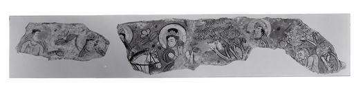 C 144: Rest einer Legendenszene: Ausritt des Bodhisattva