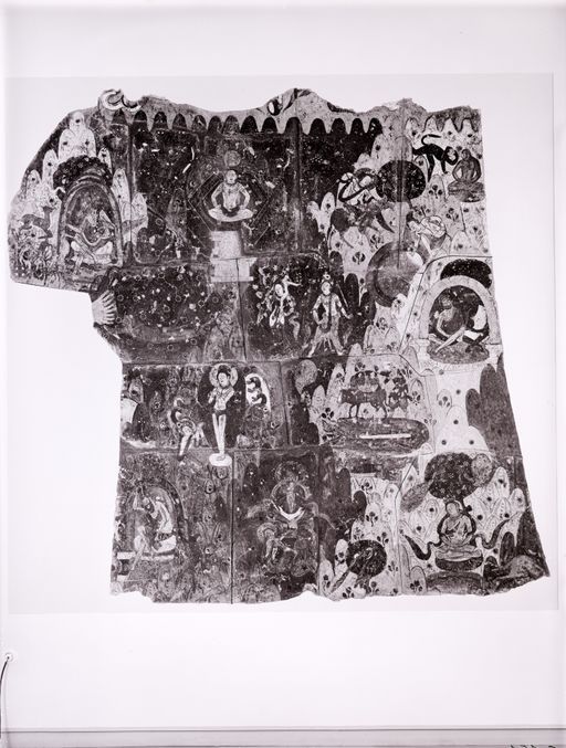 C 151: Stilisierte Berglandschaft mit Legendenszenen