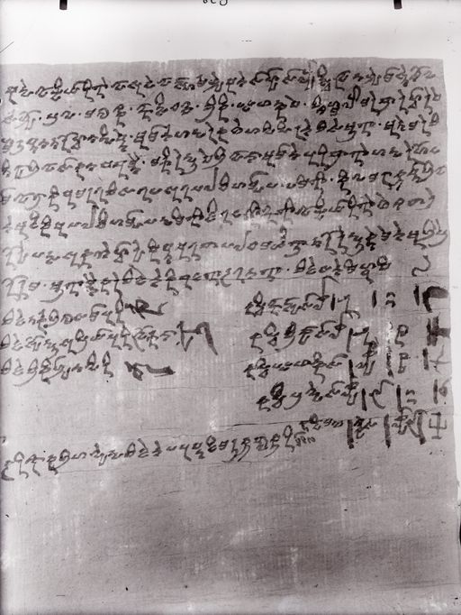 C 58: Textseite in Brāhmī -Schrift; TS 24 BBAW Turfanarchiv