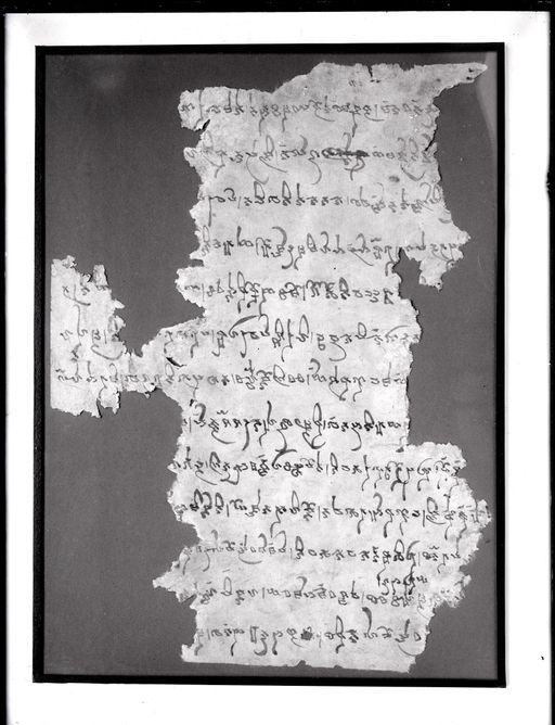 C81: Gerahmtes fragmentarisches Blatt einer Handschrift, in Brāhmī-Schrift (C_81.jpg)