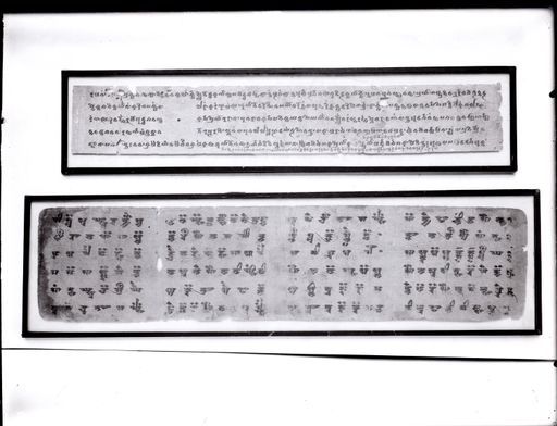 C83: Zwei einzeln gerahmte Handschriftenblätter in Brāhmī-Schrift, ohne Beschriftung (C_83_flipped.jpg)