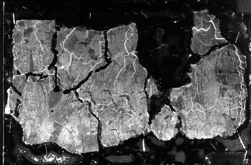 T 272: Manichäischer Oberpriester (Mani?) und seine Gemeinde bestehend aus männlichen und weibllichen Erwählten und Laien (vor der Restaurierung)