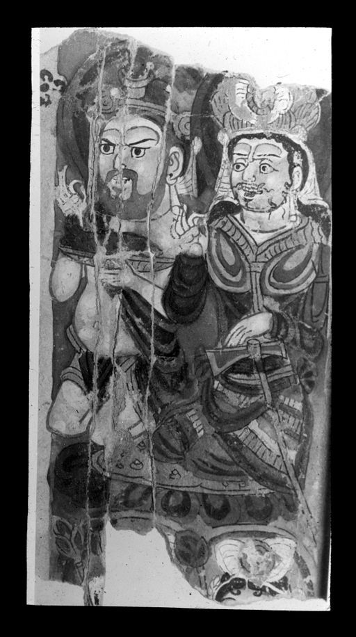 T 275: Illumination zu einem mittelpersischen Textauf einer manichäische Miniatur Avers:kniende Gottheiten