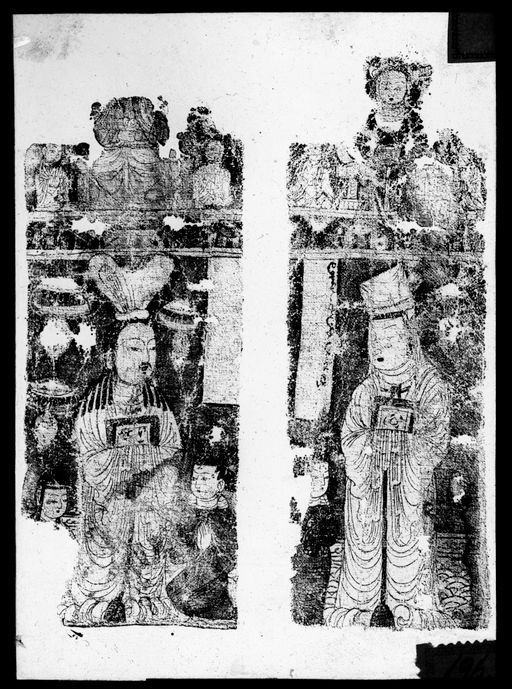 T 277: Zwei manichäische Tempelfahnen mit Electa und Electus