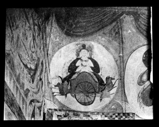 T 371: Vergleichsstück: Sonnengott (?) aus Grotte Nr. 120. Dun Huang. Nach P.Pelliot, Les Grottes de Touen-Houang, 1920-24