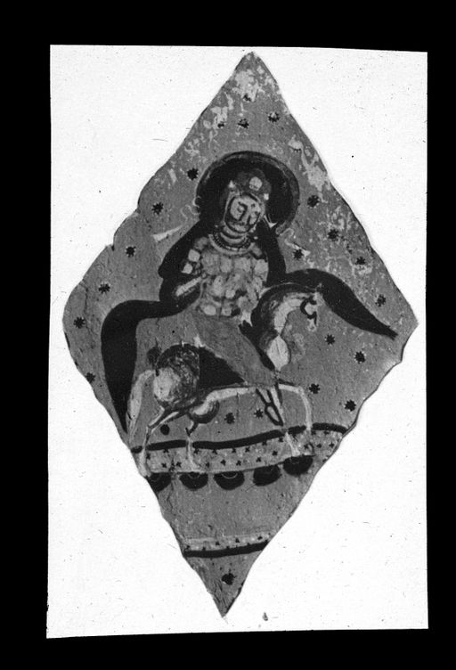 T 523: Bergszene: reitender Bodhisattva