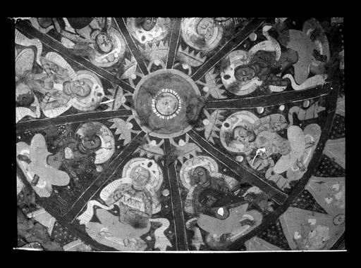 T 532: Neun Kuppelsegmente mit sitzenden Musikern und Adoranten