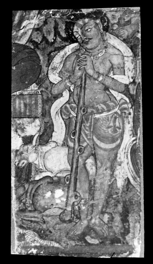 T 554: Bruchstück aus einer Predigtszene: der Hirt Nanda hört dem Buddha zu