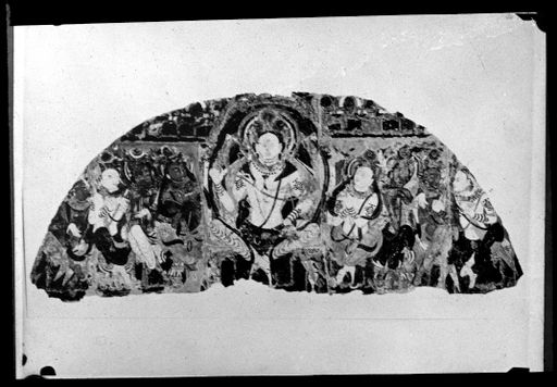 T 568: Maitreya im Tuṣita-Himmel im Kreis der Götter