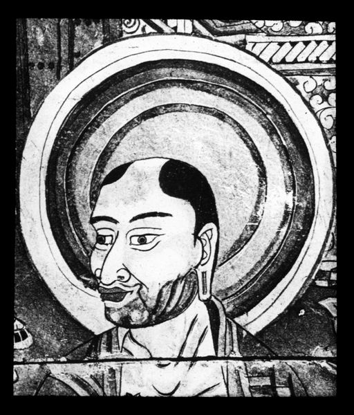 T 600: Mönch mit Nimbus aus Praṇidhi-Szene Nr. 10