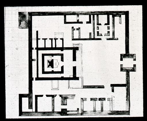 T 608: Le Coqs (oder Bartus?) Plan eines Tempels s auch T 8