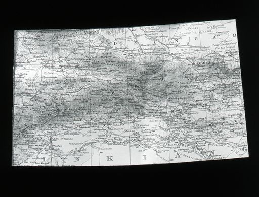 T 671: Karte der Gegend zwischen Aksu und Lukchun (engl)