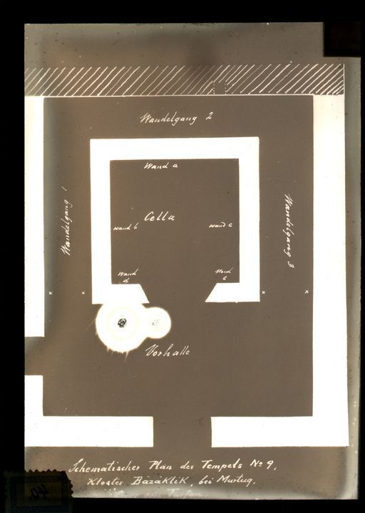 T 9: Le Coqs schematischer Plan eines Tempels