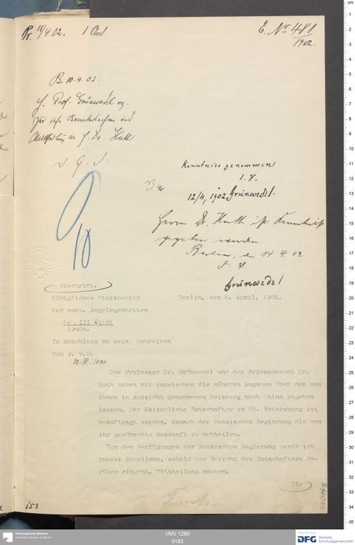 Acta I (Turfan) | (I/MV 1260 0183)