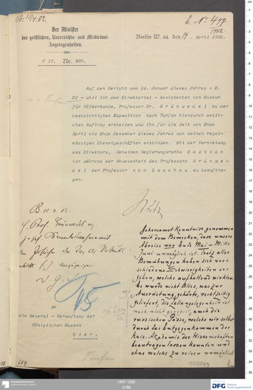 Acta I (Turfan) | (I/MV 1260 0189)