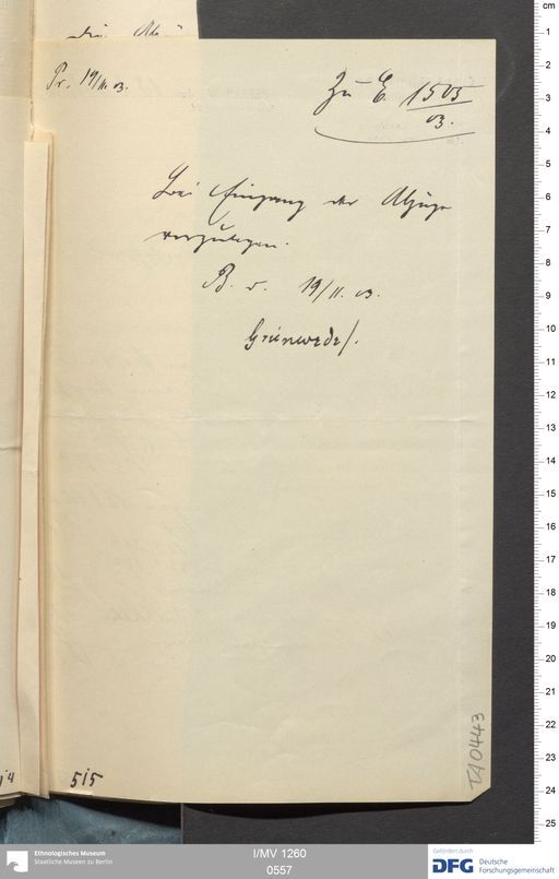 Acta I (Turfan) | (I/MV 1260 0557)