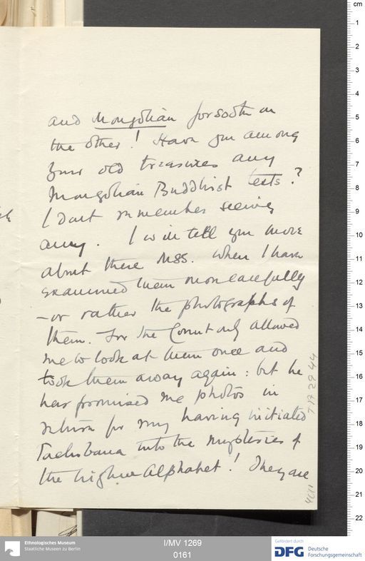 Acta X (Turfan) | (I/MV 1269 0161)