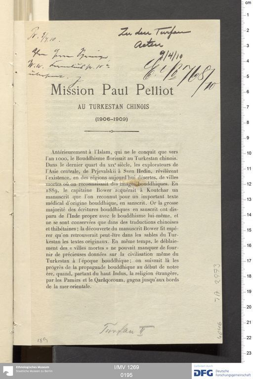 Acta X (Turfan) | (I/MV 1269 0195)