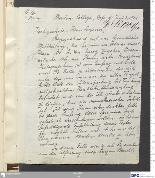 Acta X (Turfan) | (I/MV 1269 0281)