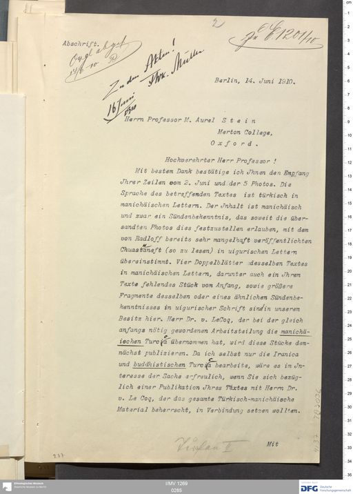 Acta X (Turfan) | (I/MV 1269 0285)