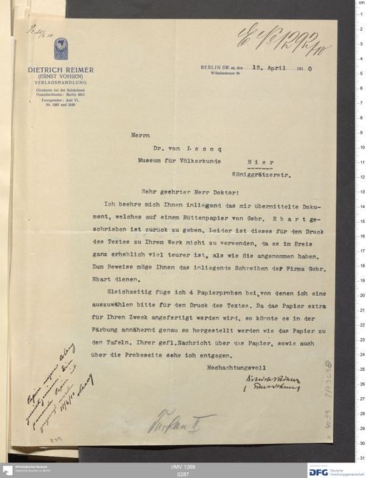 Acta X (Turfan) | (I/MV 1269 0287)