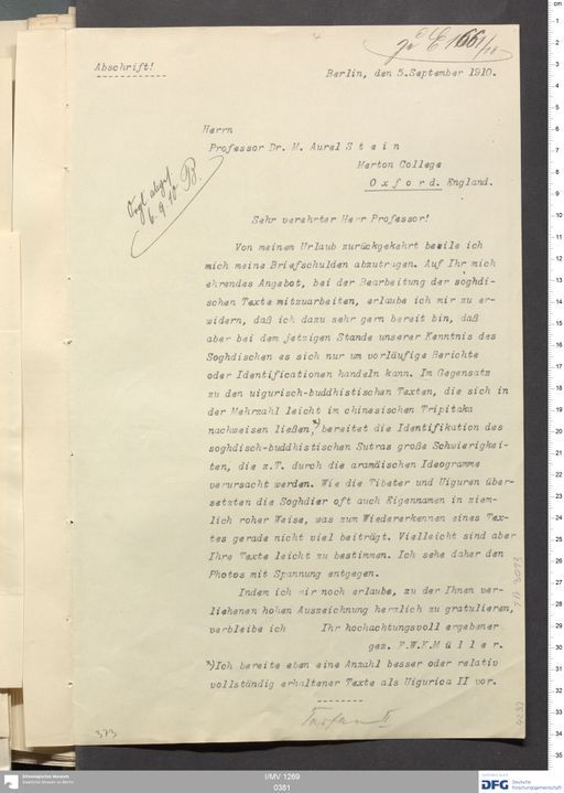 Acta X (Turfan) | (I/MV 1269 0381)