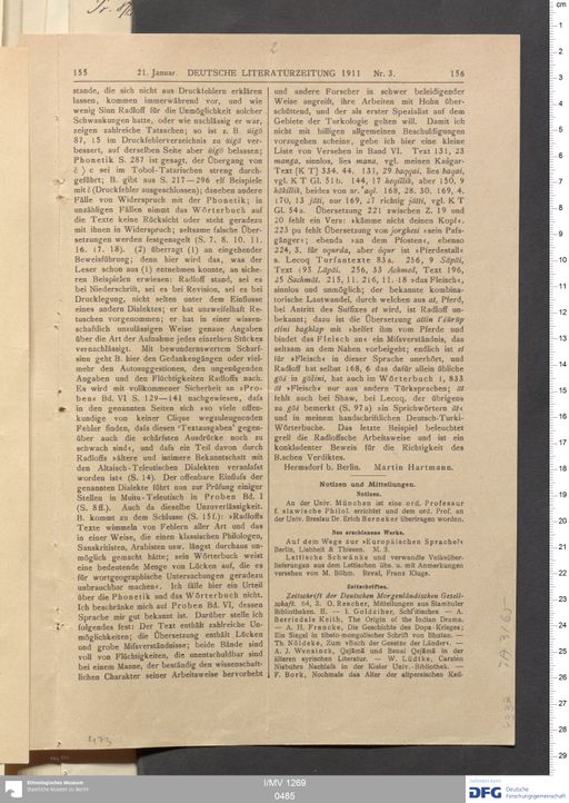 Acta X (Turfan) | (I/MV 1269 0485)