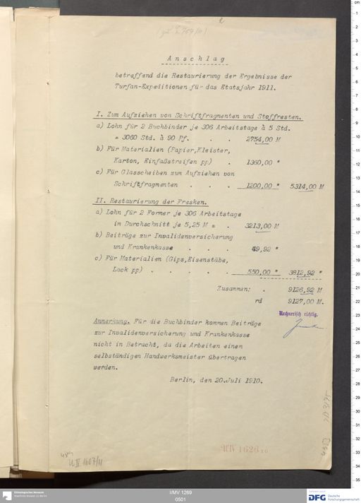 Acta X (Turfan) | (I/MV 1269 0501)