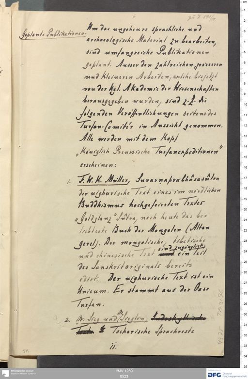 Acta X (Turfan) | (I/MV 1269 0523)