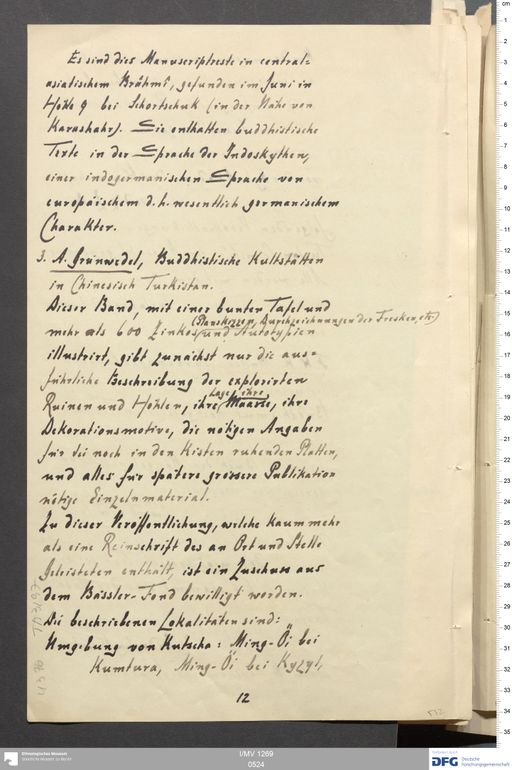 Acta X (Turfan) | (I/MV 1269 0524)