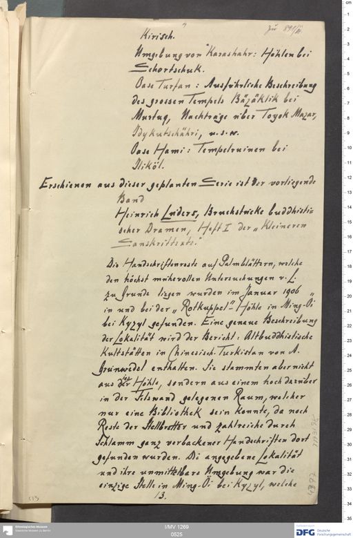 Acta X (Turfan) | (I/MV 1269 0525)