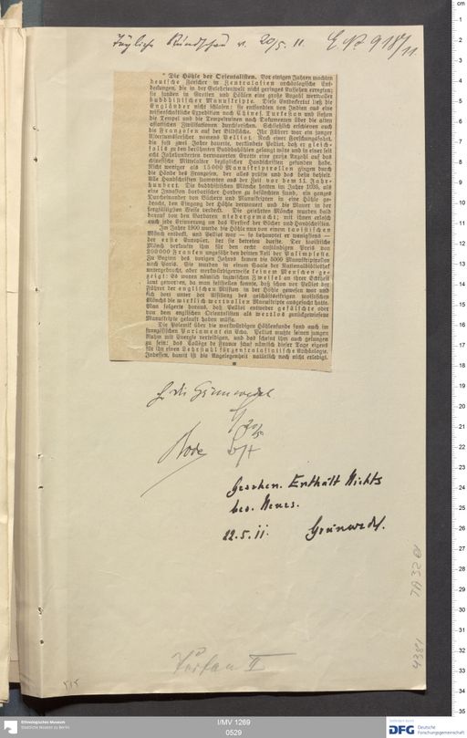 Acta X (Turfan) | (I/MV 1269 0529)