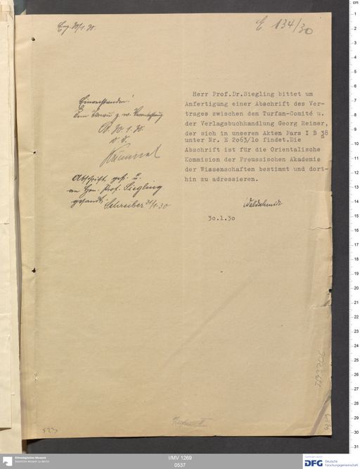 Acta X (Turfan) | (I/MV 1269 0537)