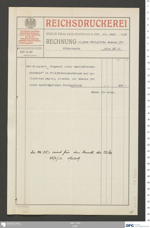 Acta XI (Turfan) | (I/MV 1270 0167)