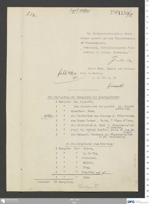 Acta XI (Turfan) | (I/MV 1270 0201)