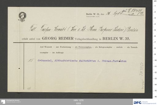 Acta XI (Turfan) | (I/MV 1270 0203)